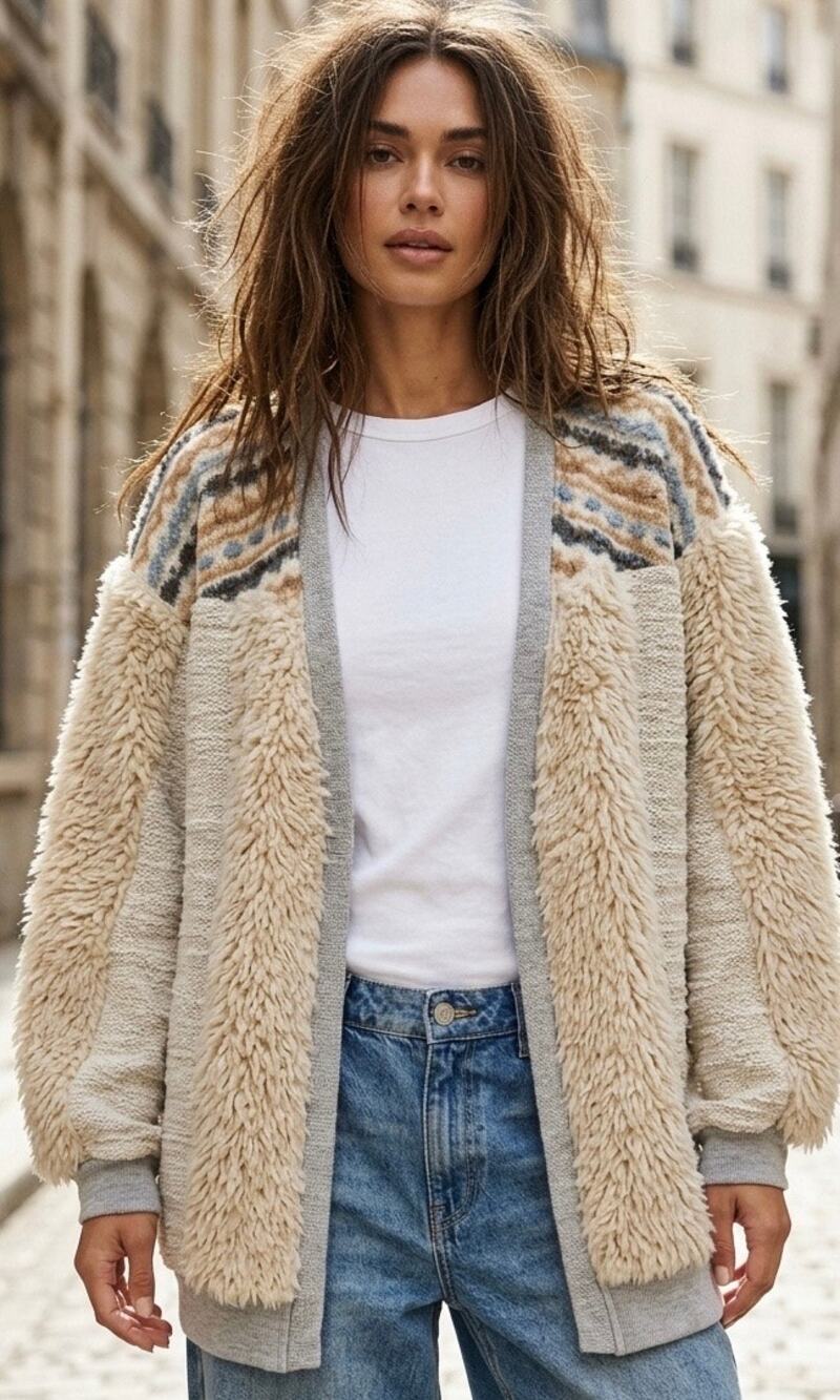 Anthropologie Small Amadi Chaparral Sherpa Cardigan Sweater